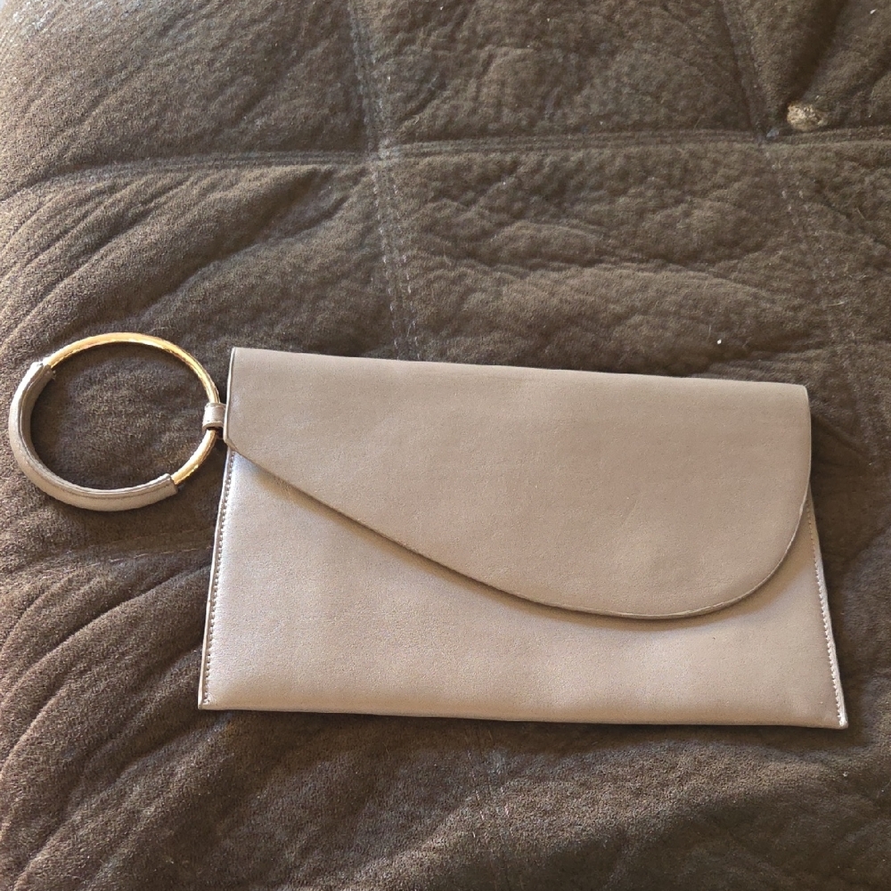 Urban Originals Taupe Clutch with Silver Ring